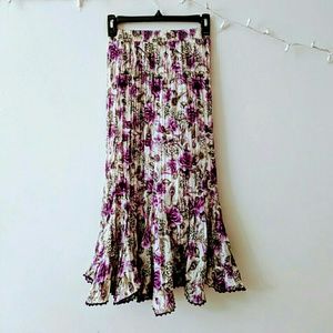 Floral print maxi skirt
